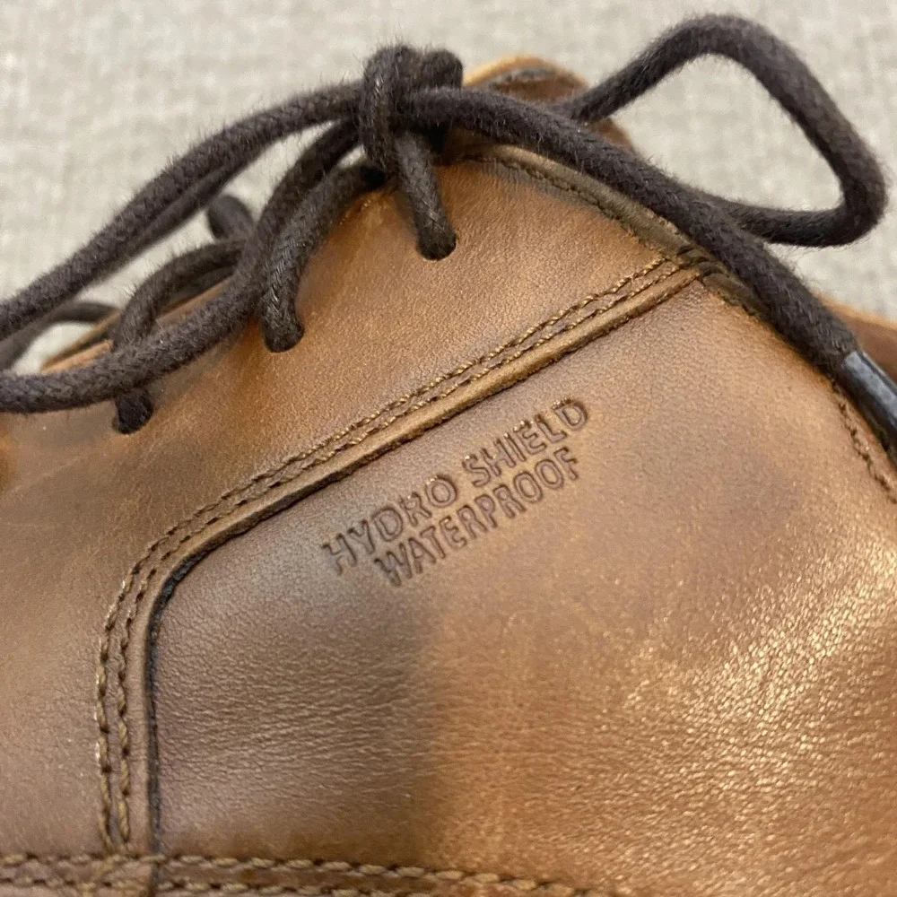 Rockport Shoes Mens Size 12 Brown Leather Derby Dress Waterproof V81479